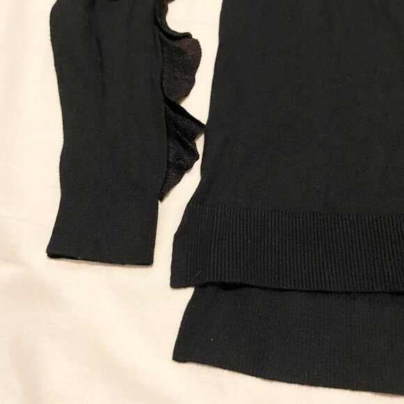 Michael Kors Womens Size Small Long Sleeve Turtleneck Ruffled Sleeves Sweater - Picture 8 of 16